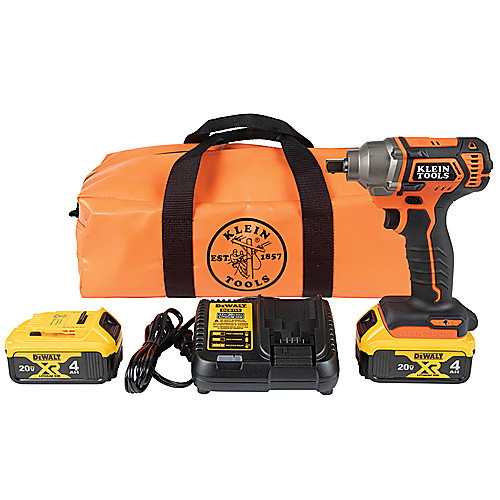 Battery-Operated Compact Impact Wrench, 1/2″ Detent Pin, Full Kit