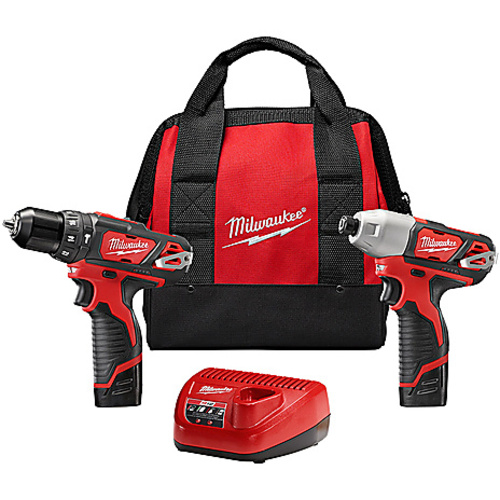M12 Cordless LITHIUM-ION 2-Tool Combo Kit; Hammer Drill, Impact Driver