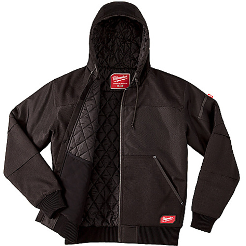 Traditional Jacket; Hooded Only, Polyester, 2X-Large (2XL), Black, Men