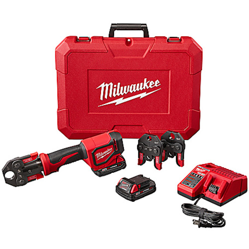 M18 Short Throw Press Tool Kit with PEX Crimp Jaws