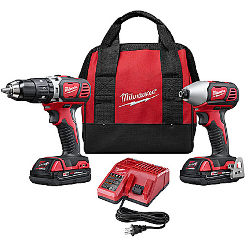 M18 Cordless LITHIUM-ION 2-Tool Combo Kit; Hammer Drill/Driver, Impact Driver