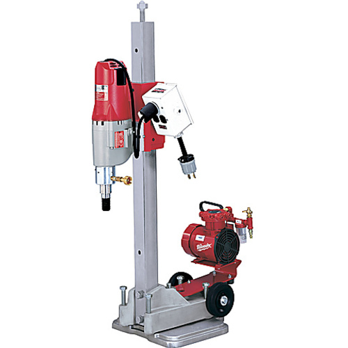 Diamond Coring Rig with Small Base Stand, Vac-U-Rig Kit, Meter Box and Diamond Coring Motor