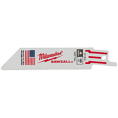 4″ 18 TPI SAWZALL Blades (5 Pk)
