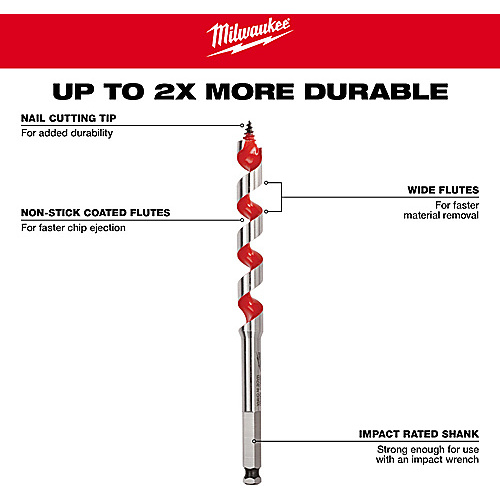 ‎1-1/8″ × 6″ Ship Auger Bit