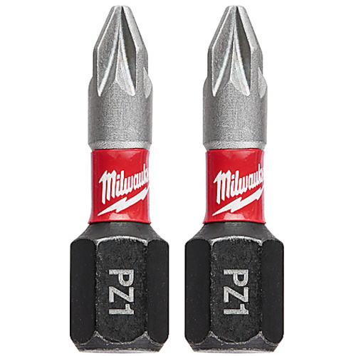 Shockwave 1″ Impact Pozidriv #1″Insert Bits (2PK)