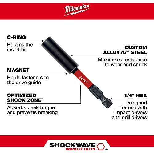 SHOCKWAVE 6″ Impact Locking Bit Holder