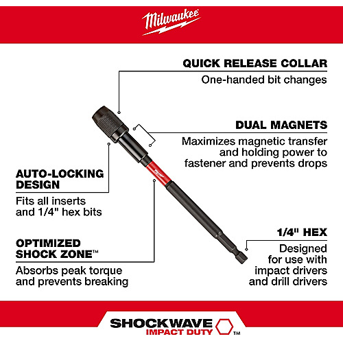 SHOCKWAVE 2.875″ Impact Locking Bit Holder