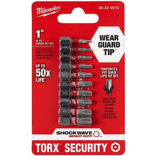 SHOCKWAVE Torx Security Insert Bit Set - 10PC