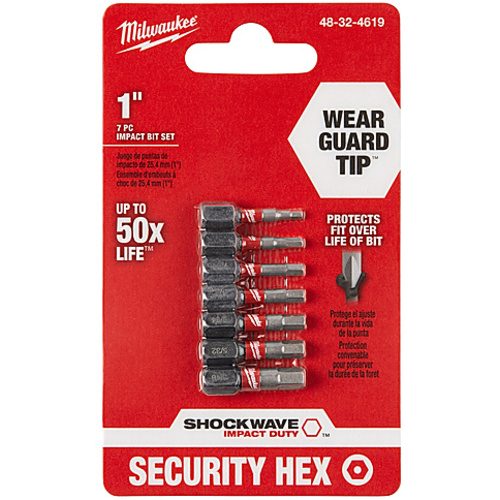 SHOCKWAVE Hex Security Insert Bit Set - 7PC