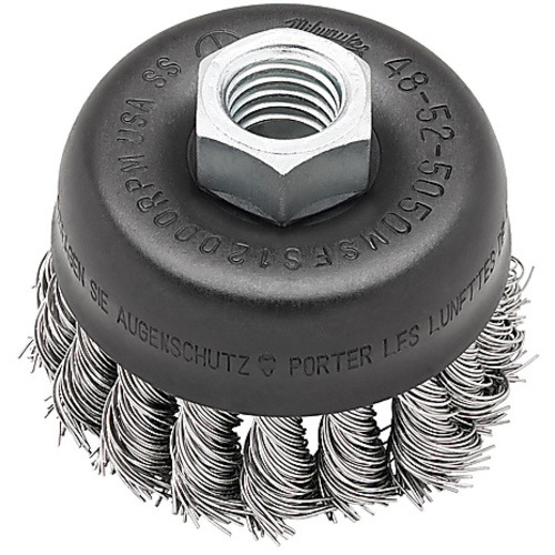 3″ Knot Wire Cup Brush - Stainless Steel