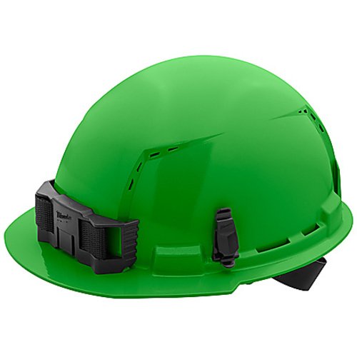 GRN FL BRIM HARDHAT 4PT C