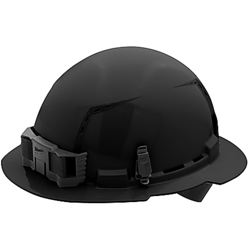 BLK FL BRIM HARDHAT 4PT C