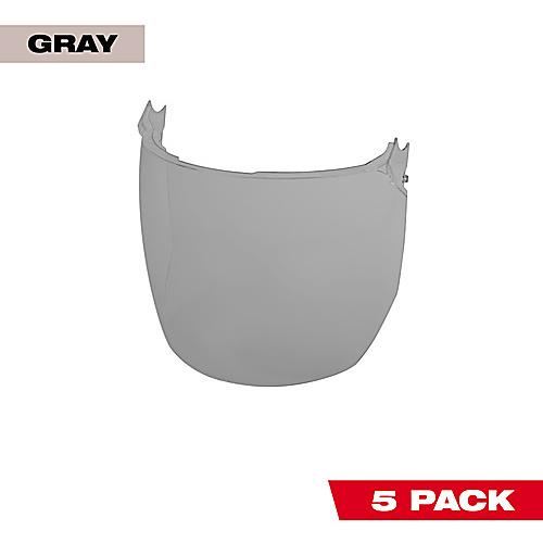 5PK GRY FACE SHIELD LENSE