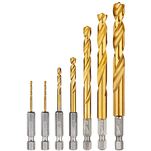 TIN 7PC DRILL BIT SET