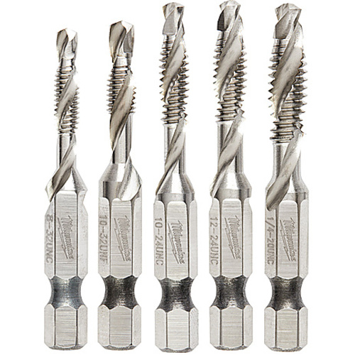 5 Pc SAE SHOCKWAVE Impact Drill and Tap Bit Set