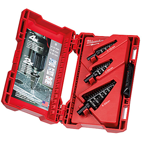 Step Drill Bit Set Metric - 3PC
