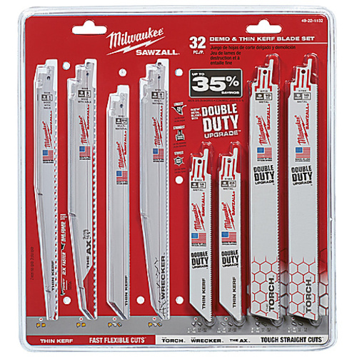SAWZALL Demolition and Standard Blade Set - 32PC