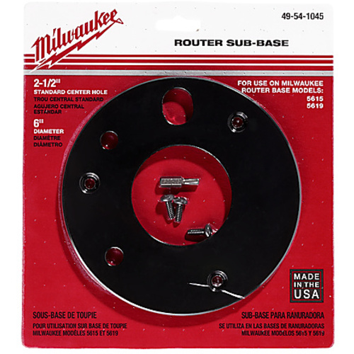 ‎6″ Diameter, 2-1/2″ Center Hole Sub-Base