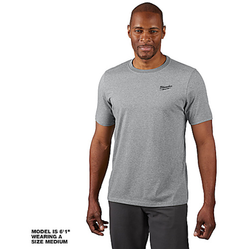 HYBRID WORK TEE-SS-GRAY S