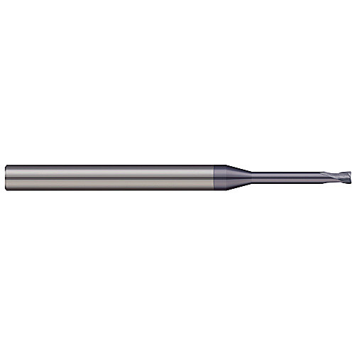 ‎MMRM-015-25X 1.5mm × 72mm OAL 2 Flute Center Cutting 30Â° Helix Reduced Neck Corner Radius Mold Making End Mill - AlTiN