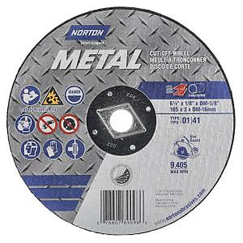 ‎6-1/2″ × 1/8″ × 5/8″ Metal Circular Saw Cut-Off Wheel Type 01 Straight 24 Grit