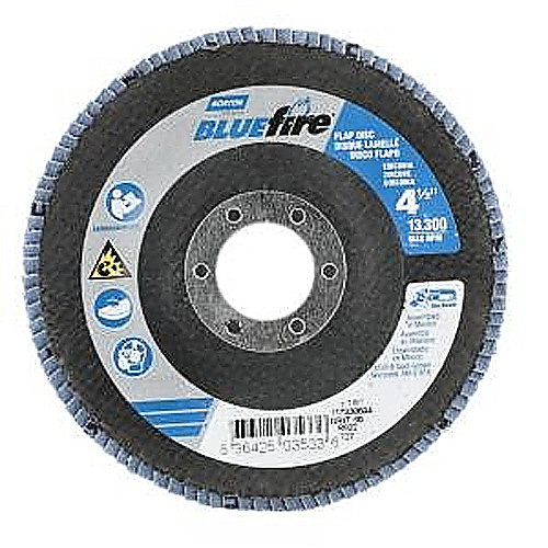 ‎4-1/2″ × 1/4″ × 7/8″ Jumbo Charger R822 Flap Disc Type 27 Jumbo 80 Grit