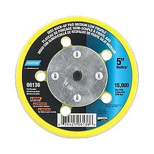 5″ MED 5HOLE NORGRIP BKUP PAD LOW