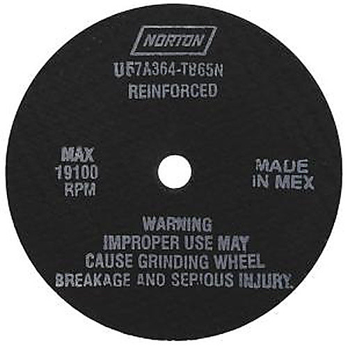 4″ × 1/16″ × 3/8″ Small Diameter Cut-Off Wheel Type 01 Straight 36 Grit Aluminum Oxide
