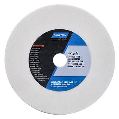 4″ × 1/4″ × 1/2″ 38A Toolroom Wheel Type 01 Straight 100 Grit Aluminum Oxide
