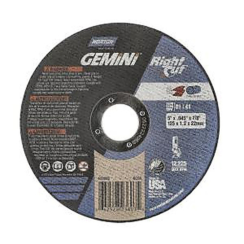5 x .045 × 7/8″ Gemini RightCut Right Angle Cut-Off Wheel A 36 Q Type 01/41