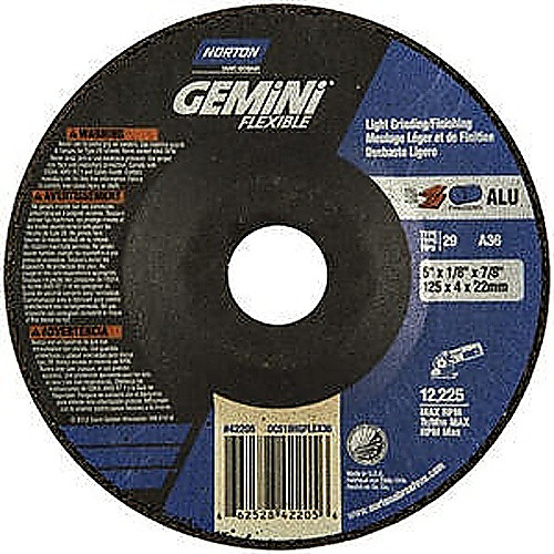 5″ × 1/8″ × 7/8 ″ Gemini Non-Woven Depressed Center Wheel Type 29 36 Grit
