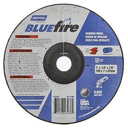 7 × 1/4 × 7/8″ BlueFire Grinding Wheel ZA 24 S Type 27