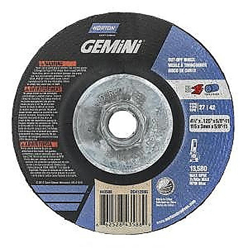 ‎4-1/2 x .125 × 5/8 - 11″ Gemini Cutting Wheel A 24 T BDA3 Type 27/42