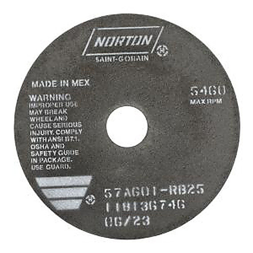 ‎7″ × 0.035″ × 1-1/4″ Toolroom Cut-Off Wheel Type 01 Straight 60 Grit Aluminum Oxide