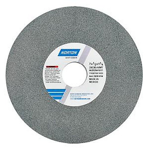 ‎7″ × 1/2″ × 1-1/4″ 39C Toolroom Wheel Type 01 Straight 80 Grit Silicon Carbide
