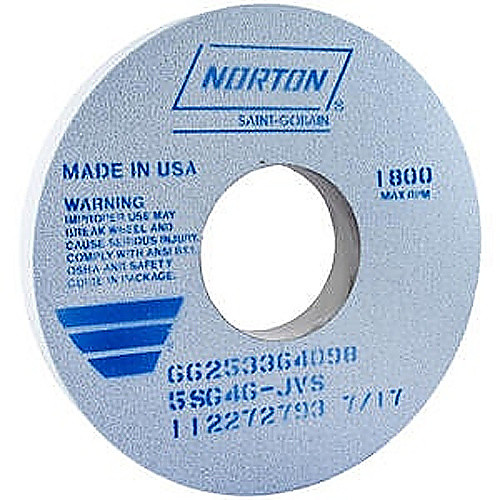 ‎14″ × 1-1/2″ × 5″ Norton SG Surface/Cylindrical Wheel Type 01 Straight 60 Grit