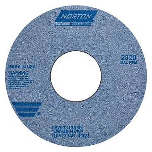14″ × 1″ × 5″ Norton SG Surface/Cylindrical Wheel Type 01 Straight 46 Grit Ceramic Alumina
