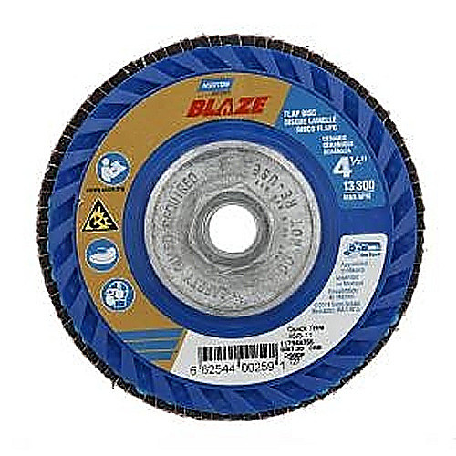 ‎4-1/2″ × 1/4″ × 5/8″ SG Blaze R980P Flap Disc Type 27 Flat 80 Grit