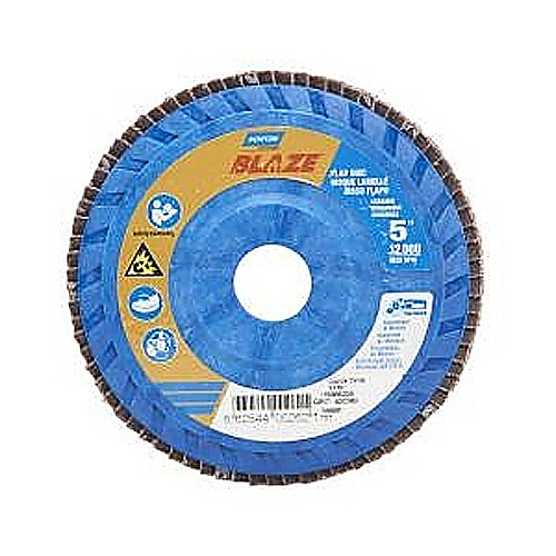 5 × 7/8″ Blaze Plastic Flat Flap Disc Type 27 40 Grit R980P Premium Ceramic Alumina