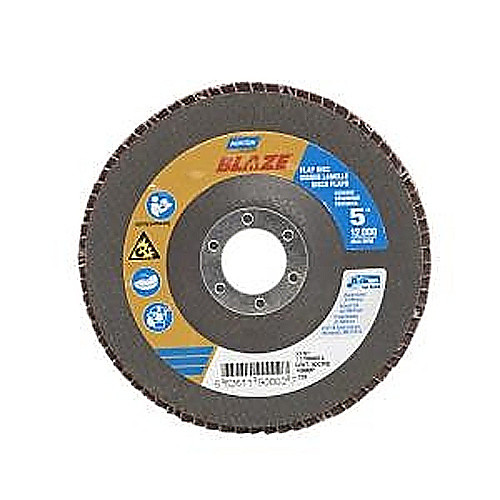 5 × 7/8″ Blaze Fiberglass Conical Flap Disc Type 29 40 Grit R980P Premium Ceramic Alumina