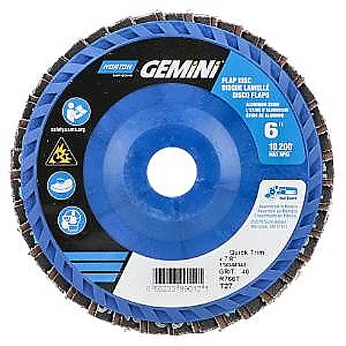 6″ × 7/8″ Flap Disc Neon Quick Trim Type 27- Plastic Plate 40 Grit
