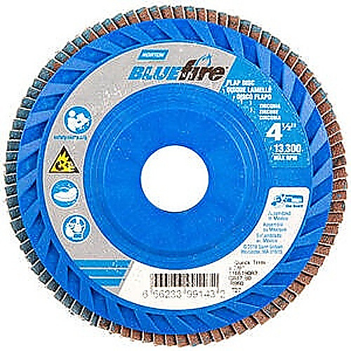 ‎4-1/2 × 7/8″ BlueFire Plastic Flat Flap Disc Type 27 P80 Grit R884P Ceramic Alumina
