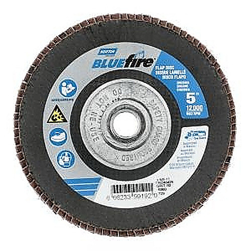 ‎5″ × 5/8″-11 Flap Disc BlueFire Type 29 Fiberglass Plate 80 Grit