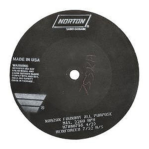 ‎24″ × 7/32″ × 1-3/4″ NorZon Foundry Cut-Off Wheel Type 01 Straight 24 Grit