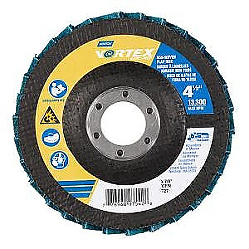 ‎4-1/2 × 7/8 In. Bear-Tex Vortex Rapid Prep Non-Woven Fiberglass Flat Flap Disc T27 VF Grit AO
