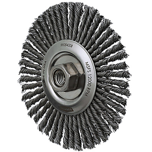 ‎6 1/2″ Diameter-5/8″-11 Arbor Hole - Knot Type Steel Wire Straight Wheel