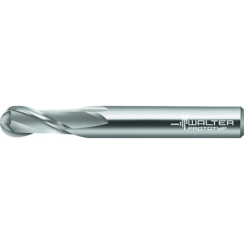 16 mm Dia. × 16 mm Shank × 26 mm DOC × 100 mm OAL, Carbide Uncoated, 2 Flute, CW|30° Helix, Round, Ballnose End Mill