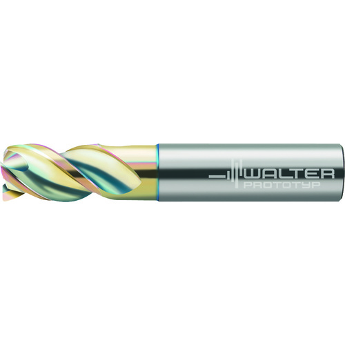 4mm Dia. × 8mm OAL 3 Flute Carbide CrN 45° Helix E