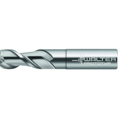 2mm Dia. × 6mm OAL 2 Flute Carbide 45° Helix End M