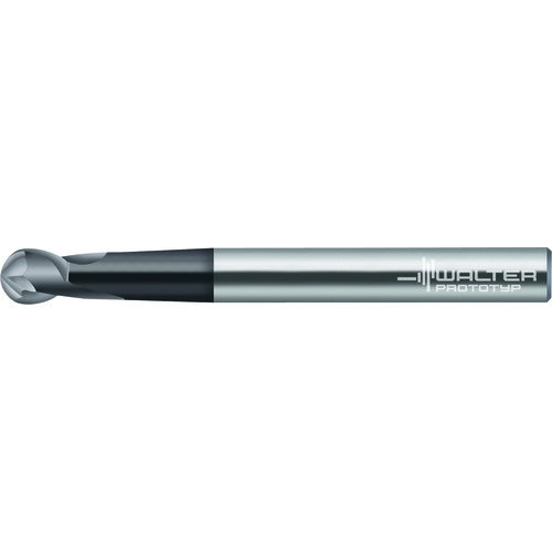 ‎MC413-08.0A2L 8 mm 2 Flute 30 Degree Carbide Ball End Mill